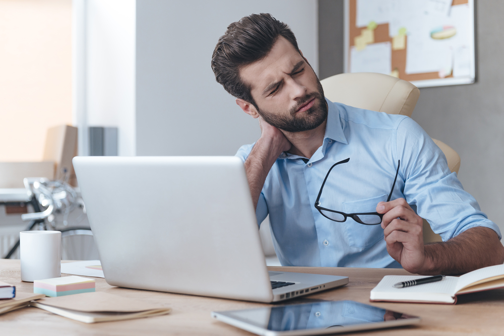 Three most common neck injuries while working at a computer