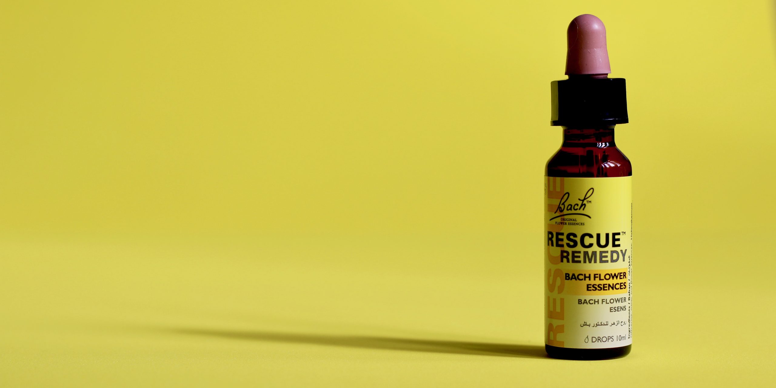 Bach Rescue Remedy, a combination of five Bach essences for emergency situations.