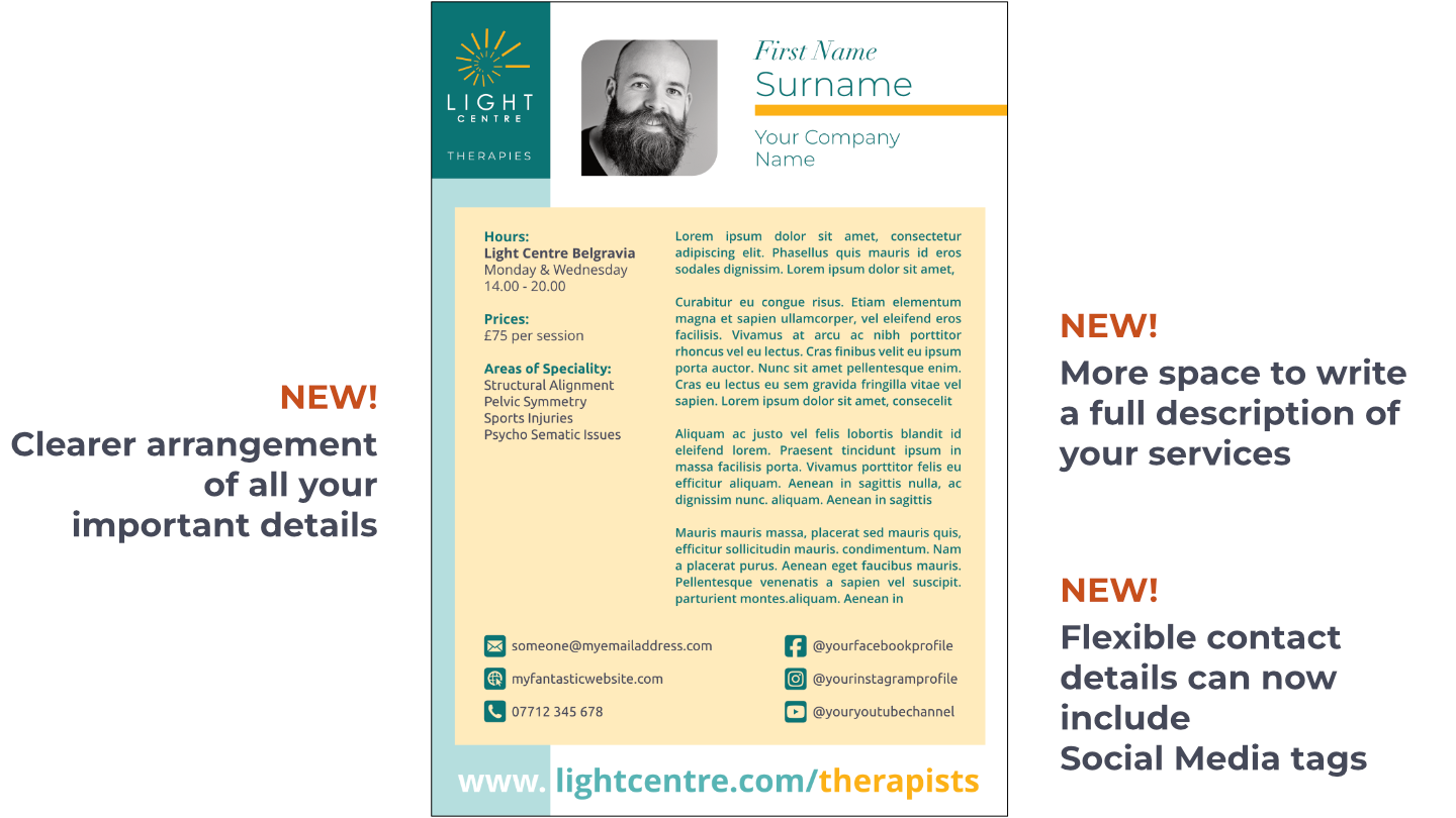 Improvements to Back of Therapy Leaflets